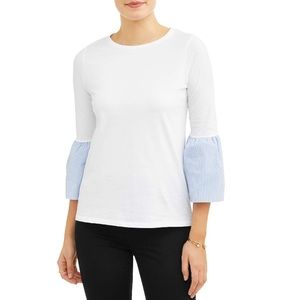 NWT•Alison Andrews 3/4 Bell Sleeve Statement Top-Size S